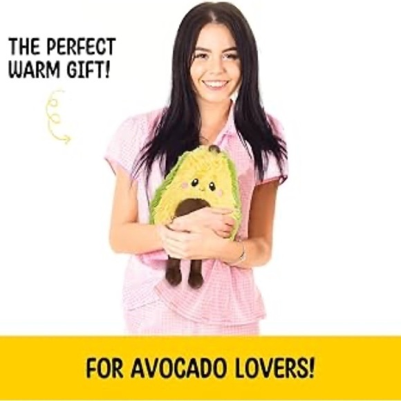 Happy Fuel Gus The Avocado Microwaveable Heating Pad Pillow Plush 10” - Picture 4 of 10